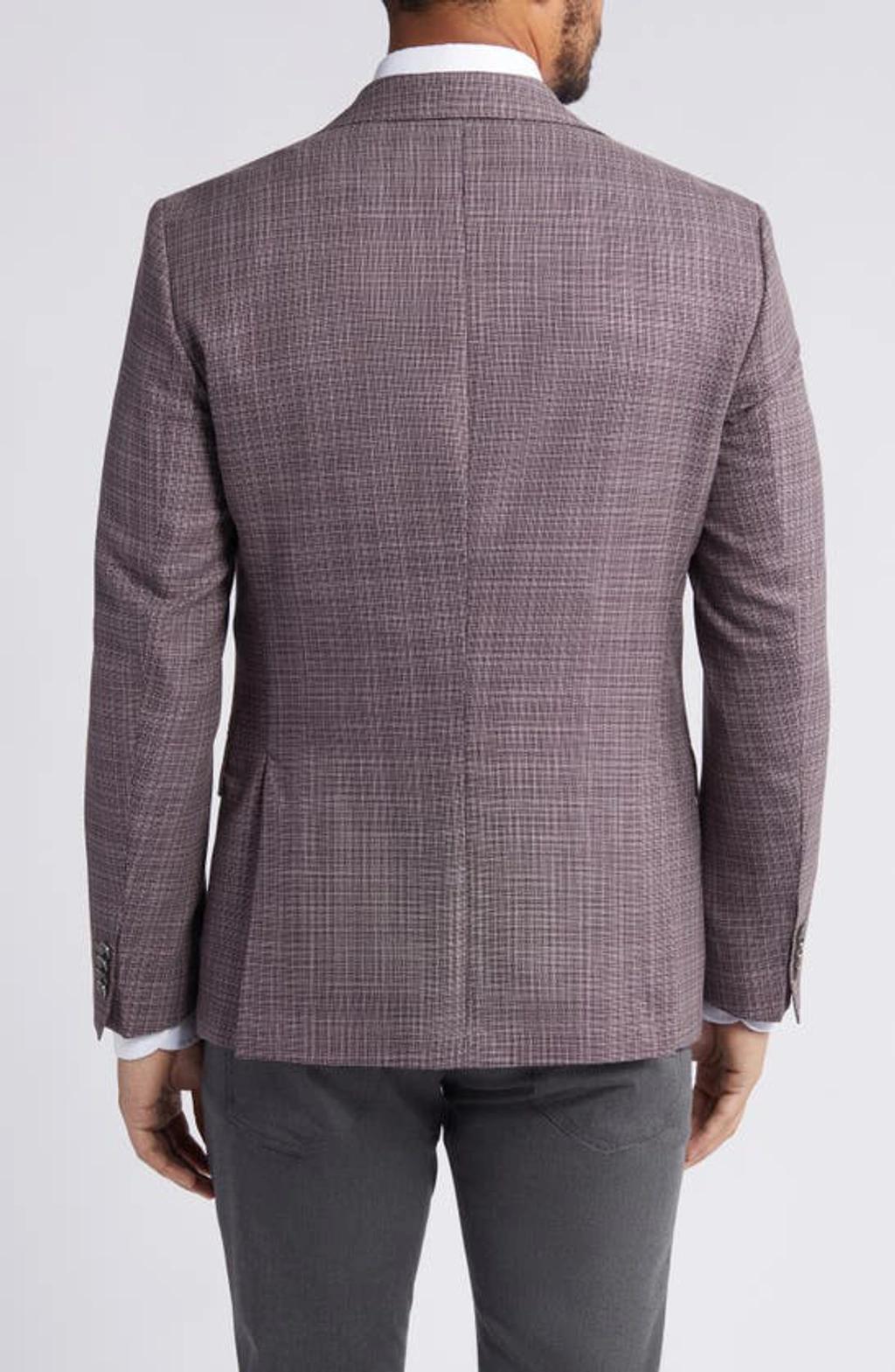 HUGO BOSS Boss Hutson Mélange Wool Sport Coat In Open Brown Product Image