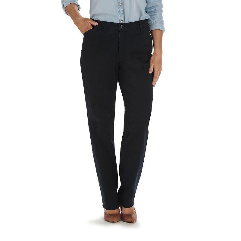 Womens Lee Relaxed Fit Straight-Leg Twill Pants Product Image