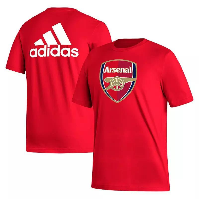 Mens adidas Red Arsenal Crest T-Shirt Product Image