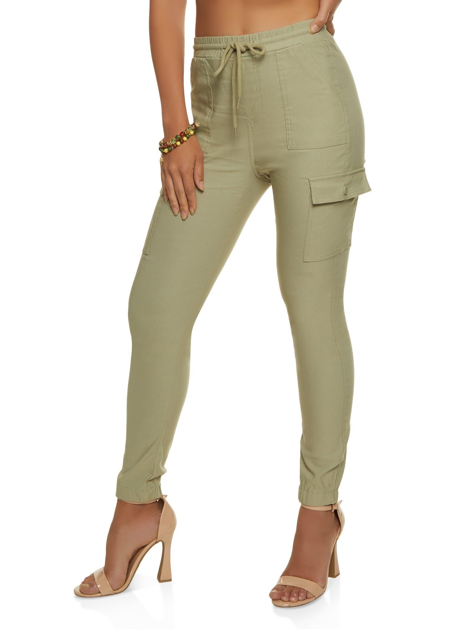 Womens Hyperstretch Drawstring Cargo Joggers Product Image