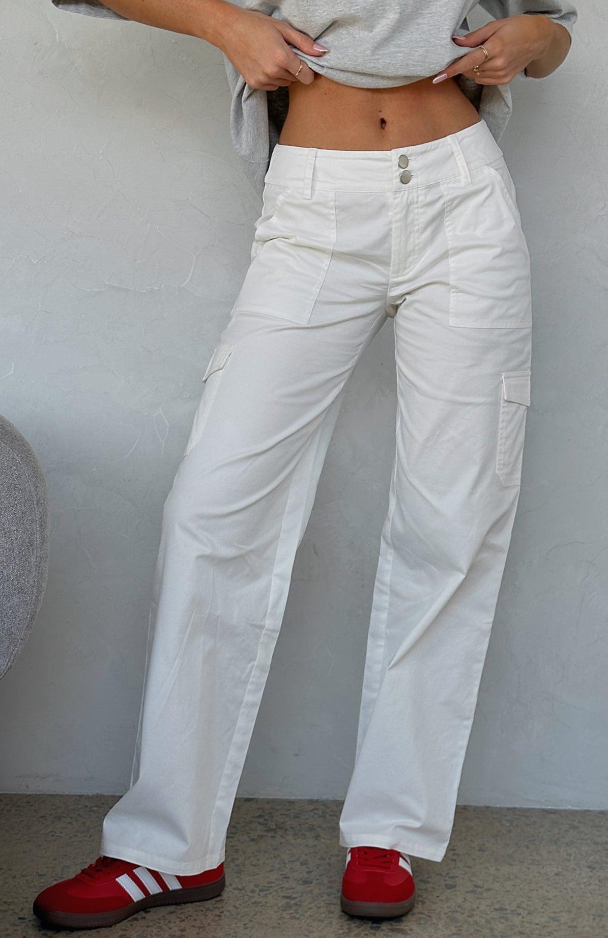 No Destination Pants White Product Image