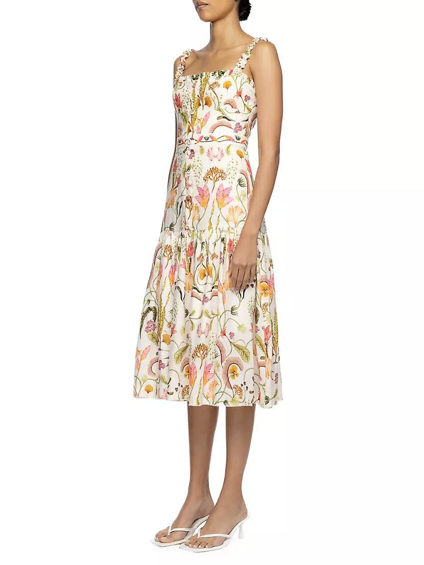 Nispero Habitat Sleeveless Linen Midi-Dress Product Image