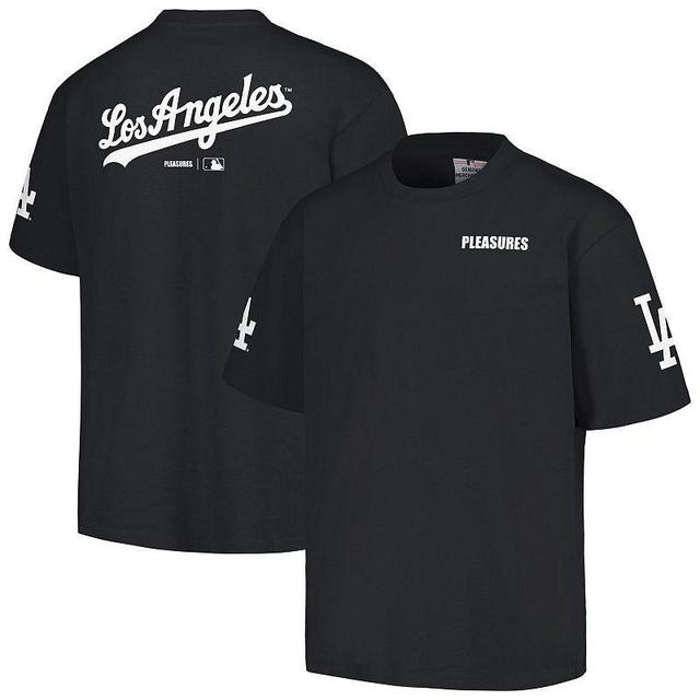 Mens Pleasures Black Los Angeles Dodgers Team T-shirt Product Image