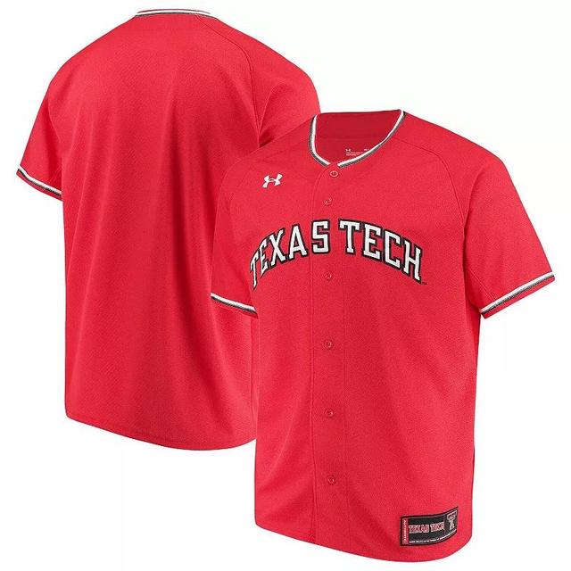 Mens Under Armour Texas Tech Raiders Performance Replica Baseball Jersey Product Image