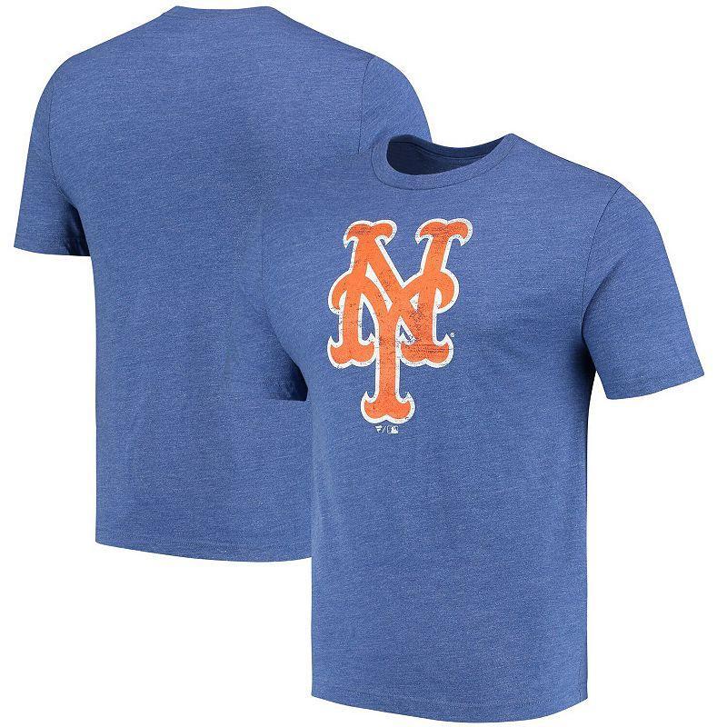 Mens Fanatics Branded Royal New York Mets Weathered Official Logo Tri-Blend T-Shirt Product Image