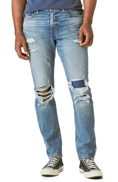 Lucky Brand 411 Athletic Ripped Tapered Leg Jeans Product Image