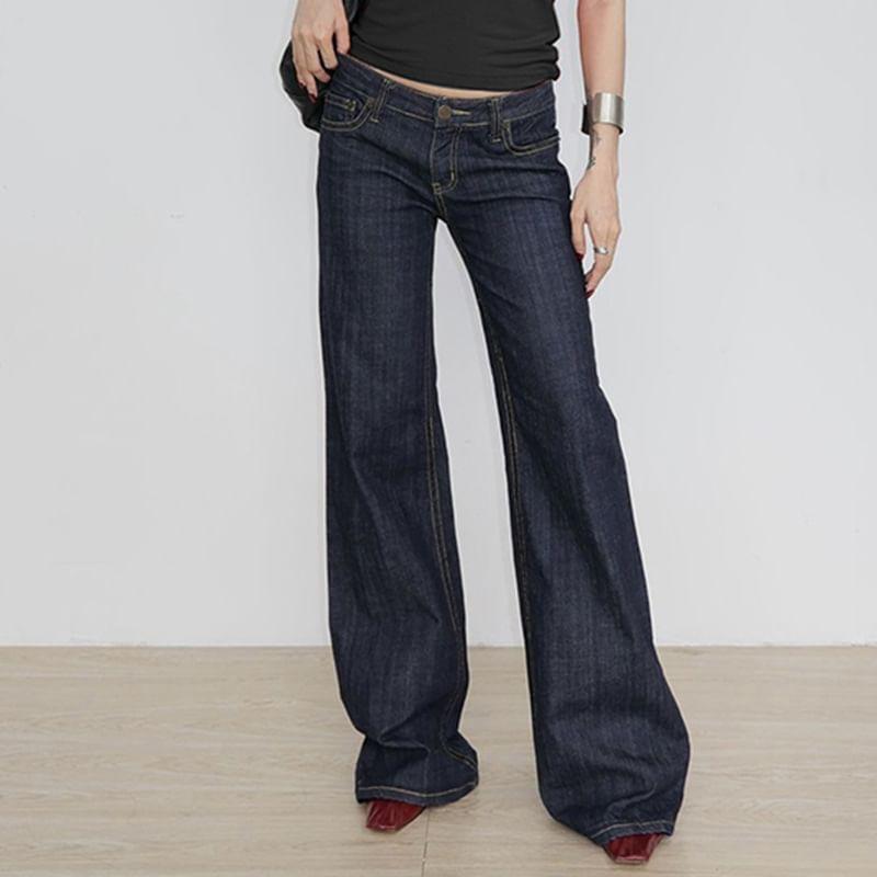 Low Rise Flared Jeans Product Image