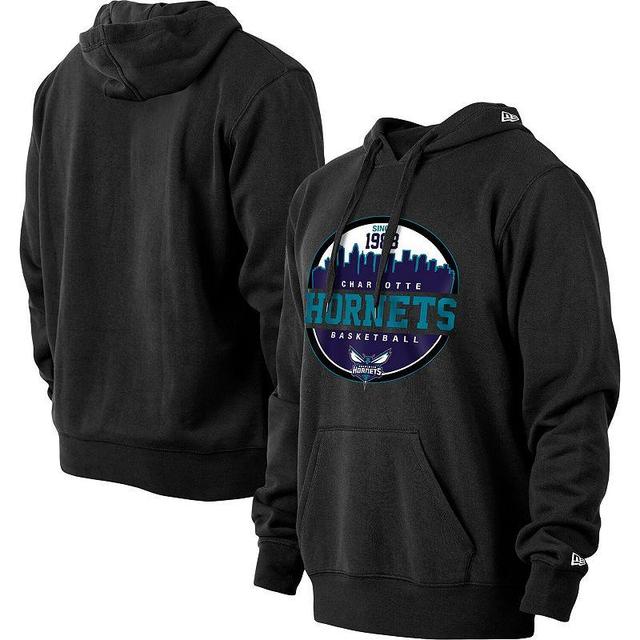 Mens New Era Black Charlotte Hornets Localized Pullover Hoodie Product Image