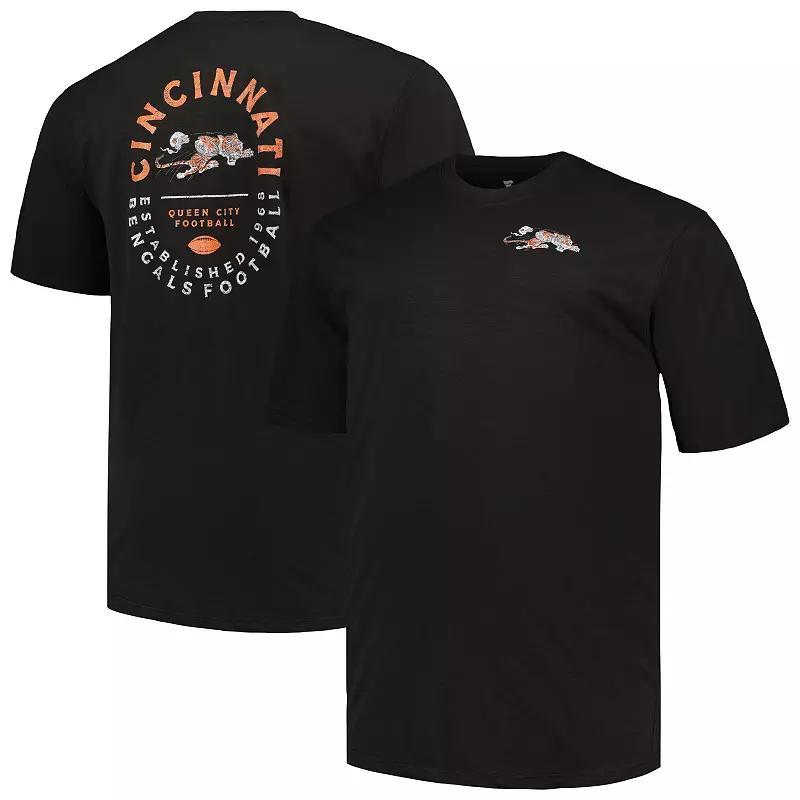 Mens Profile Cincinnati Bengals Big & Tall Two-Hit Throwback T-Shirt Product Image