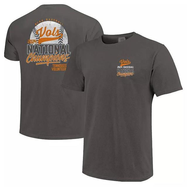 Mens Graphite Tennessee Volunteers 2024 NCAA Mens Baseball College World Series Champions Retro Comfort Colors T-Shirt Product Image