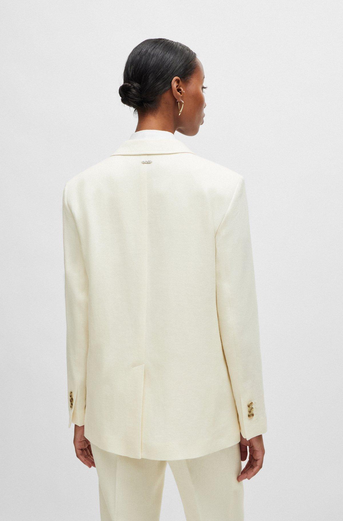 Relaxed-fit jacket in linen-blend twill Product Image