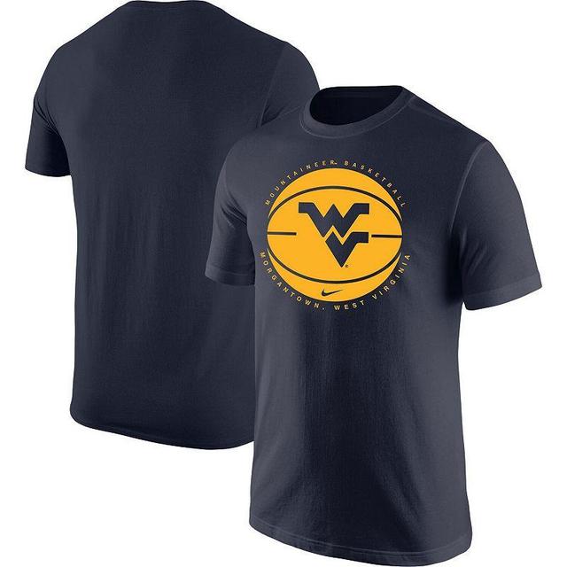 Mens Nike West Virginia Mountaineers Basketball Logo T-Shirt Blue Product Image