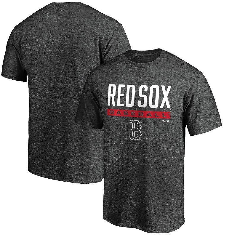 Mens Fanatics Branded Charcoal Boston Red Sox Win Stripe T-Shirt Product Image