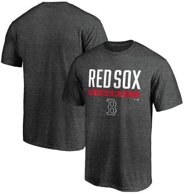 Mens Charcoal Boston Red Sox Win Stripe T-shirt Product Image