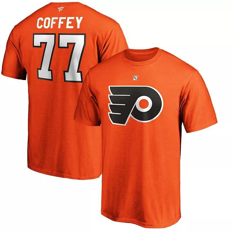 Mens Fanatics Branded Paul Coffey Orange Philadelphia Flyers Authentic Stack Retired Player Name & Number T-Shirt Product Image