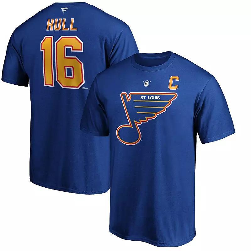 Mens Fanatics Branded Brett Hull St. Louis s Authentic Stack Retired Player Name & Number T-Shirt Product Image