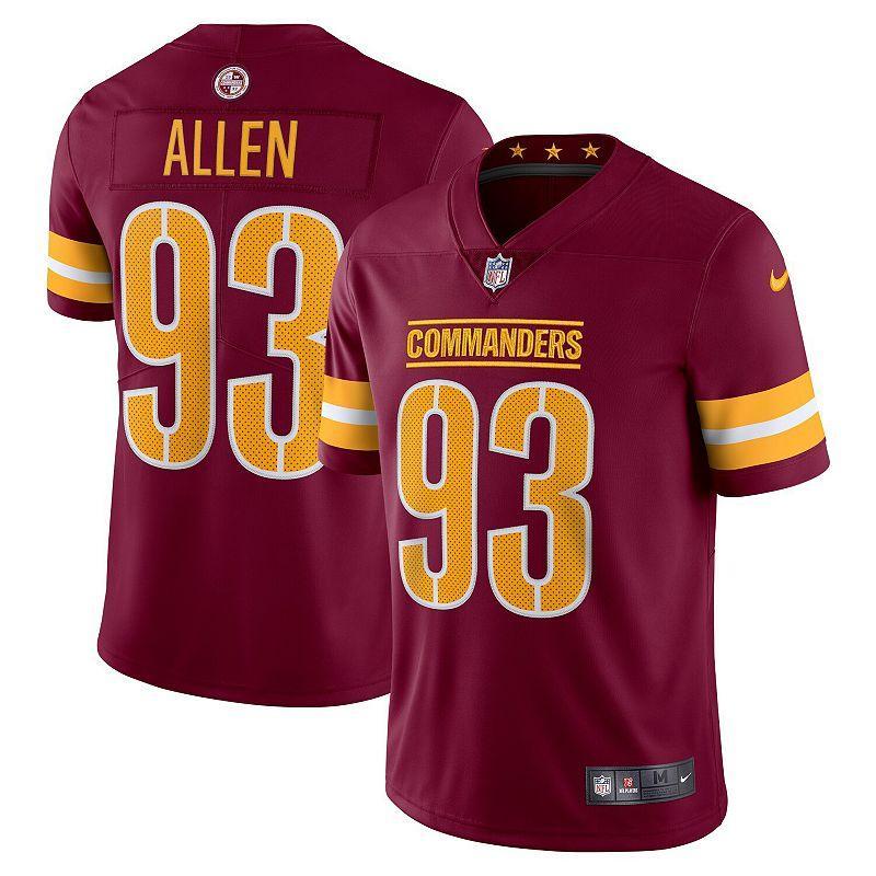 Mens Nike Jonathan Allen Burgundy Washington Commanders Vapor Limited Jersey - Burgundy Product Image