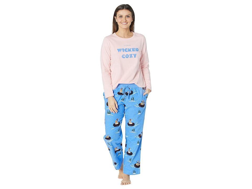 L.L.Bean Petite Camp Pajama Set (Blush) Women's Pajama Sets Product Image