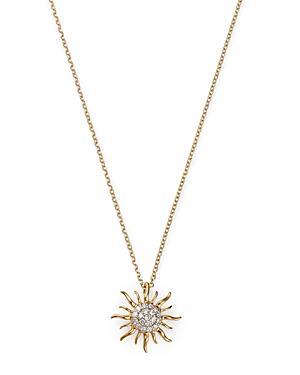 Diamond Sun Pendant Necklace in 14K Yellow Gold, .10 ct. t. w. - 100% Exclusive Product Image