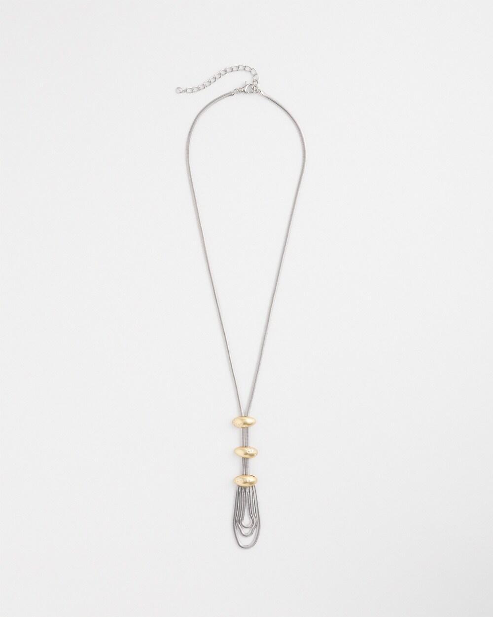 Mixed-Metal Chain Pendant Necklace Product Image