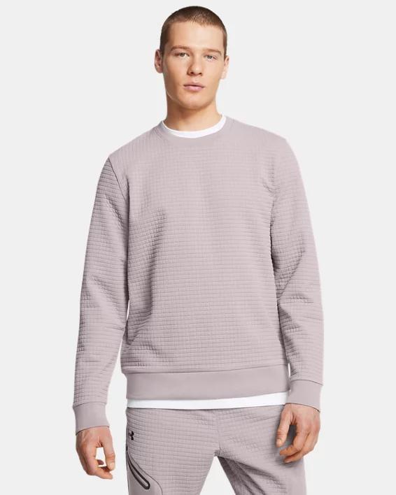 Men's UA Unstoppable Fleece Grid Crew Product Image