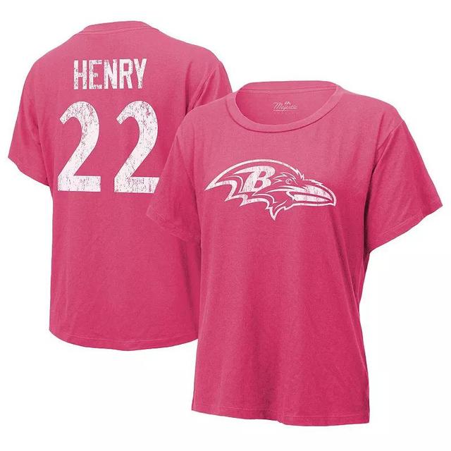 Womens Majestic Threads Derrick Henry Baltimore Ravens Name & Number T-Shirt Product Image