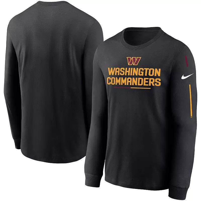 Mens Nike Black Washington Commanders Team Slogan Long Sleeve T-shirt Product Image