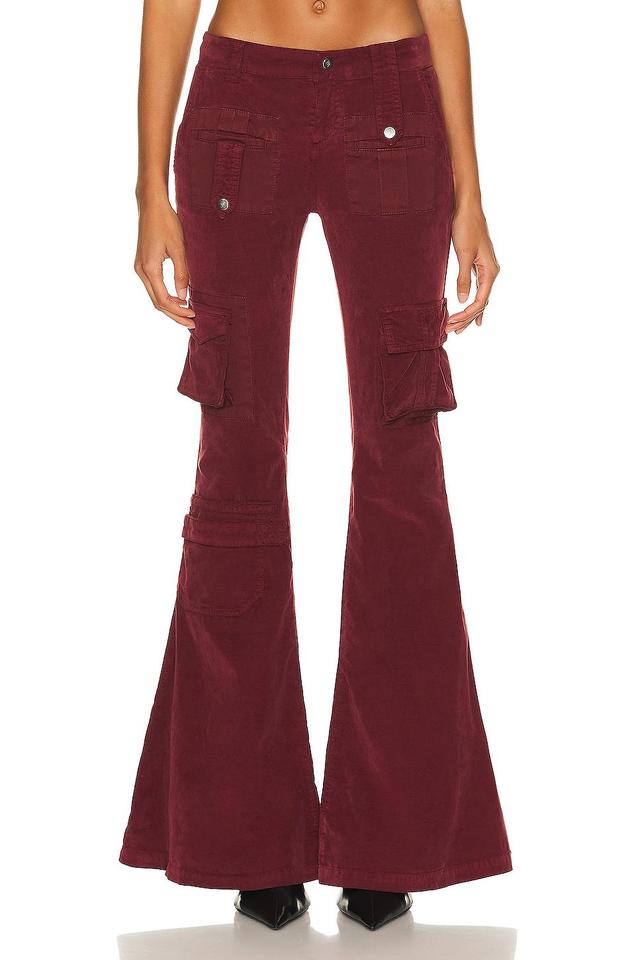 Blumarine Multi Pocket Flare Leg Burgundy. (also in 40). Product Image