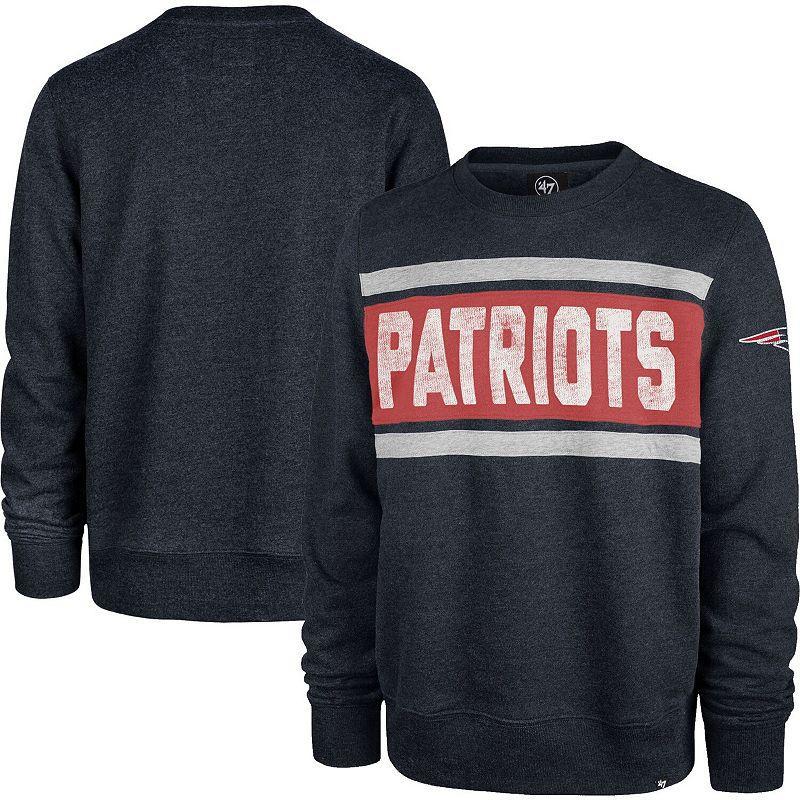 Mens 47 Heathered New England Patriots Bypass Tribeca Pullover Sweatshirt Blue Product Image