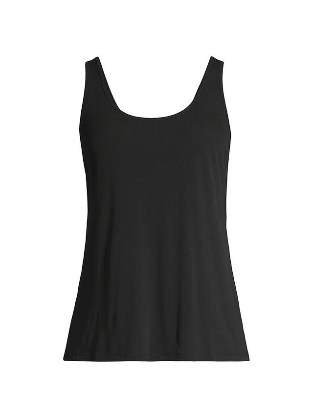 Scoop-Neck Stretch Silk Jersey Tank Product Image