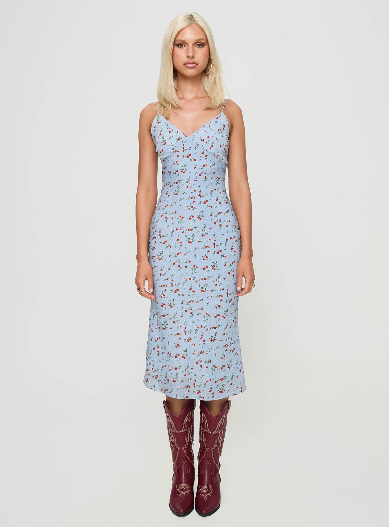 Forsell Maxi Dress Blue Floral Product Image