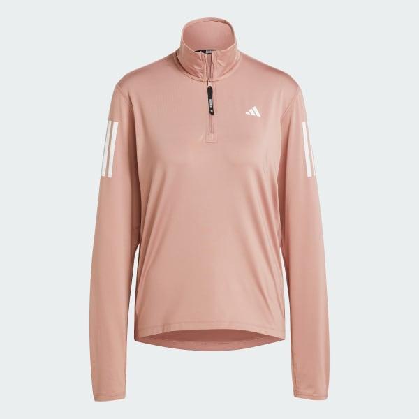 adidas Own the Run Half-Zip Jacket Warm Clay L Womens Product Image