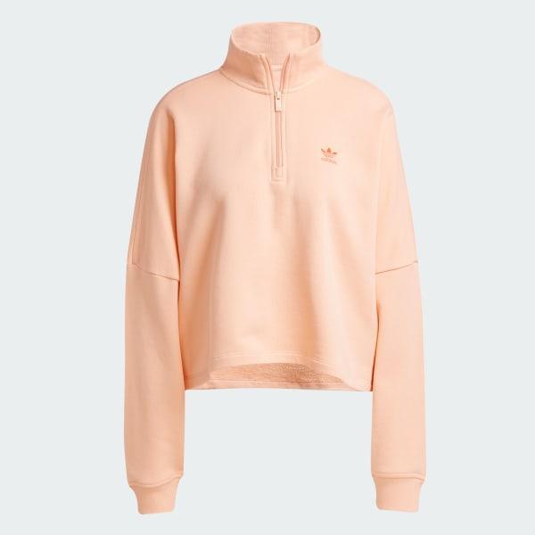 Essentials Fleece Long Oversized Crew Sweatshirt Product Image