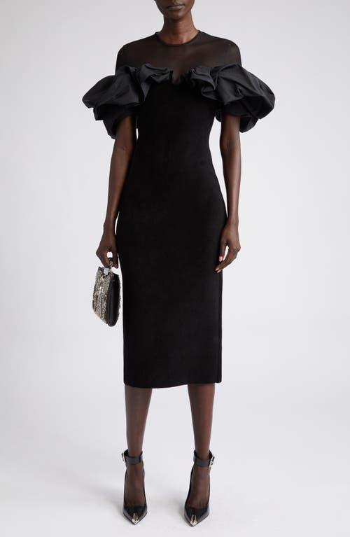 Alexander McQueen Ruffle Midi Dress Product Image