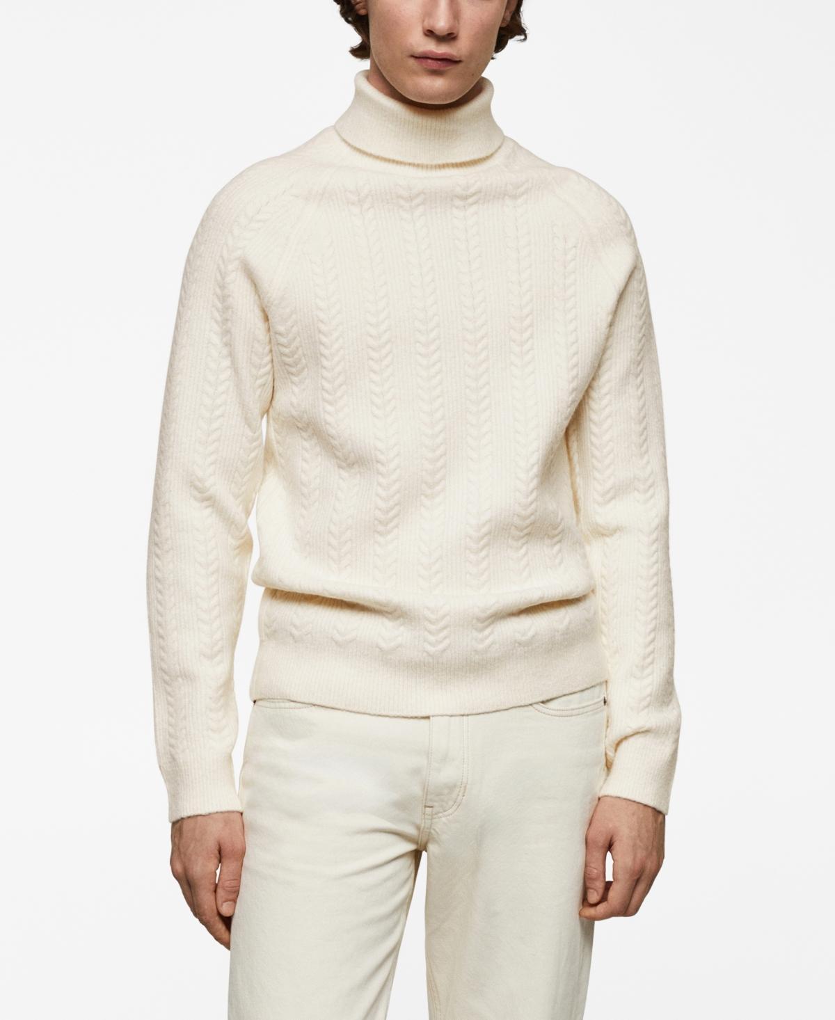 MANGO MAN - Twisted turtleneck sweater off whiteMen Product Image