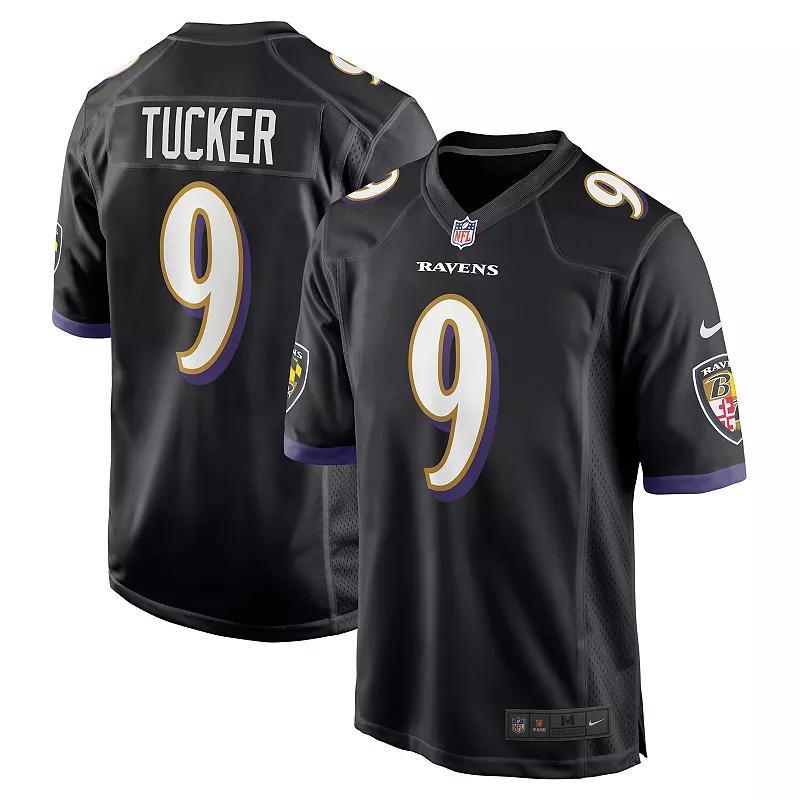 Mens Nike Justin Tucker Black Baltimore Ravens Player Game Jersey - Black Product Image