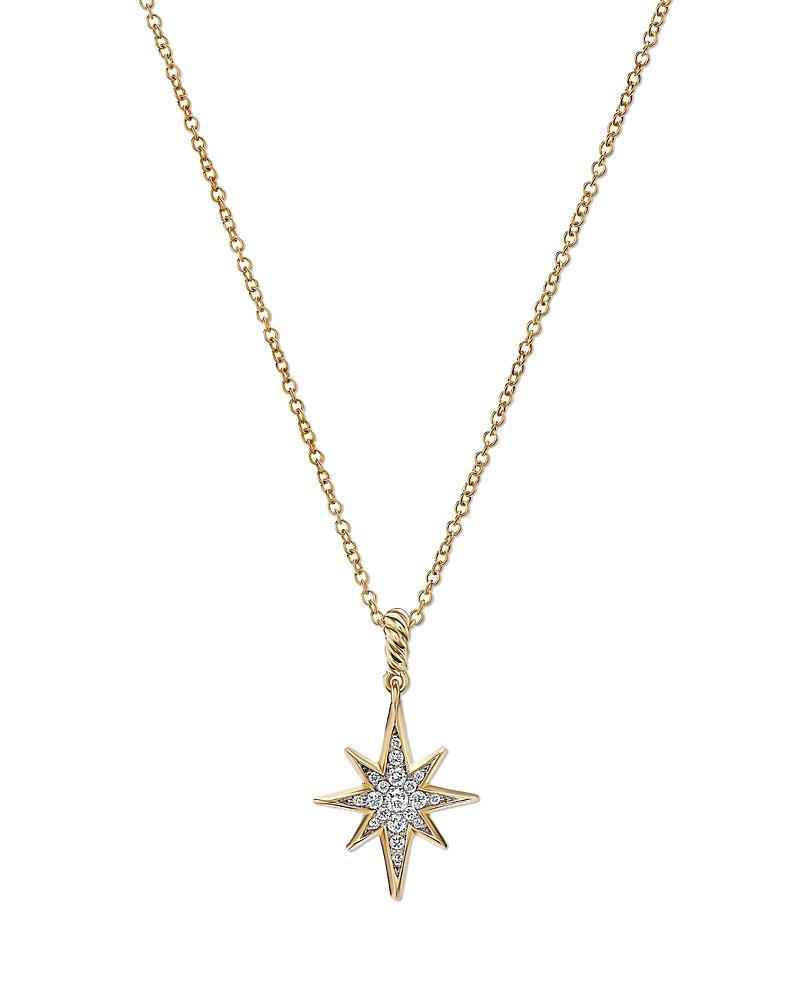 Womens Cable Collectibles North Star Necklace In 18K Yellow Gold With Pav Diamonds Product Image