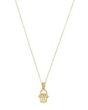 Moon & Meadow Hamsa Hand Pendant Necklace in 14K Yellow Gold, 16 - 100% Exclusive Product Image