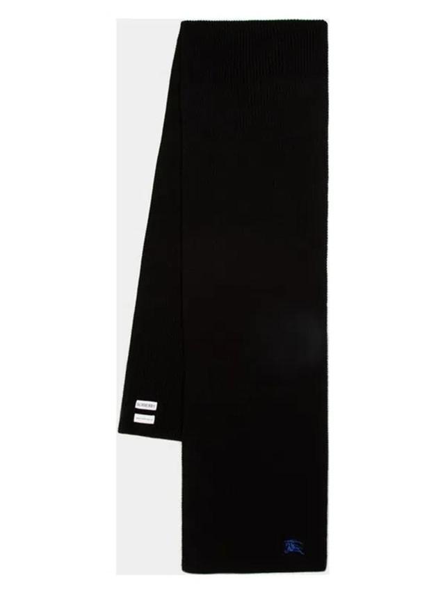 BURBERRY Mu Ribbed Scarf In Black Product Image