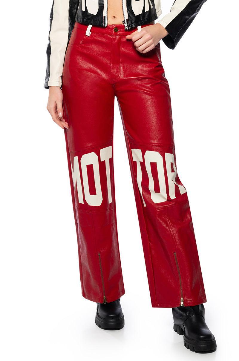 SPEED UP MOTOR FAUX LEATHER PANT Product Image