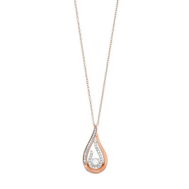 1/4 Carat T.W. Diamond Teardrop Pendant Necklace, Womens Yellow Product Image