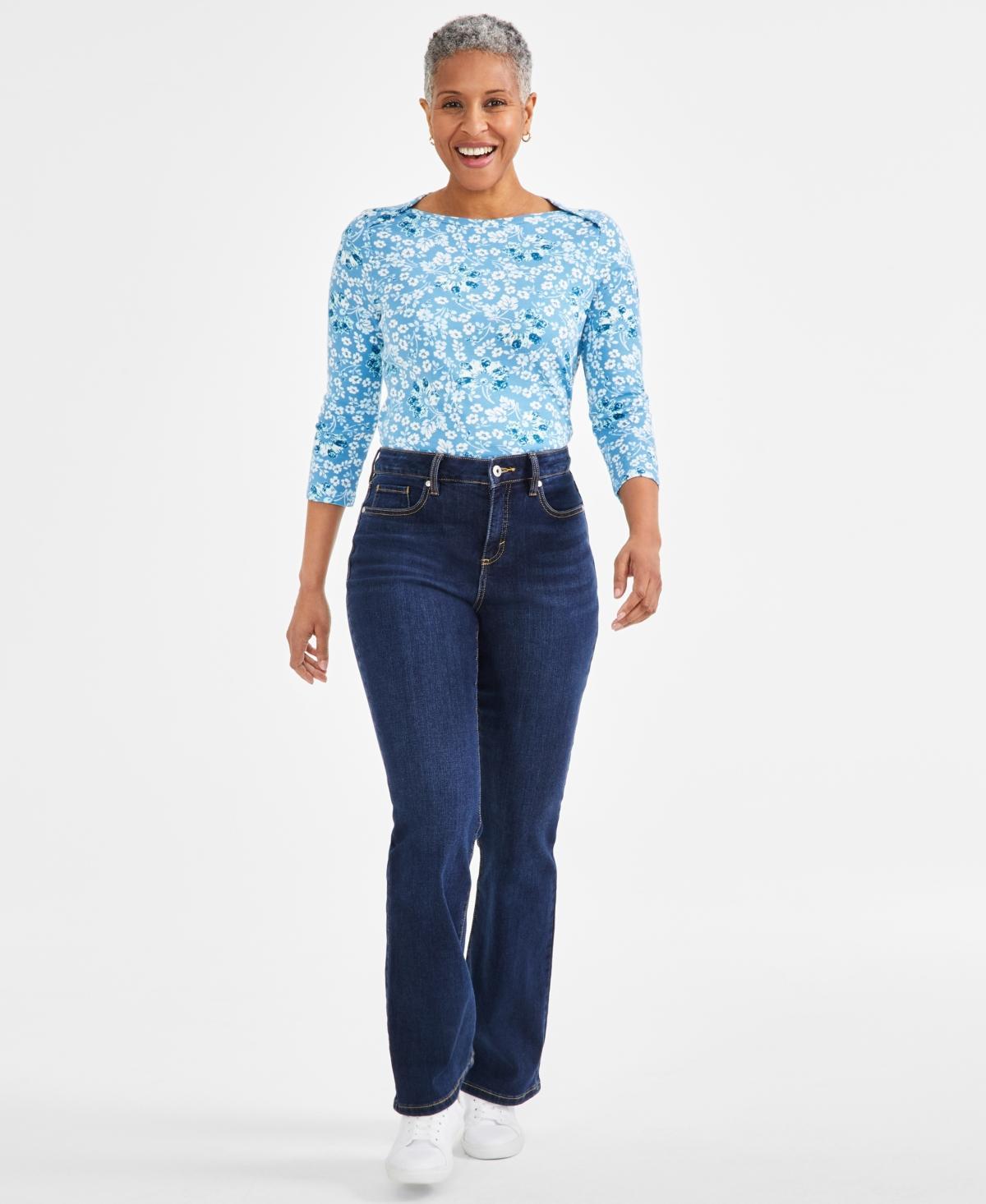 Women's Mid-Rise Curvy Bootcut Jeans, Created for Macy's Product Image