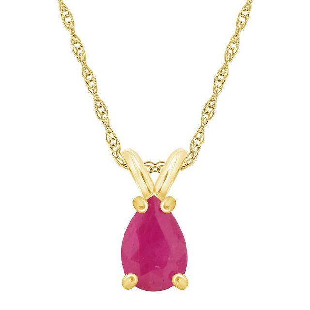 Celebration Gems 14k Gold Gemstone Pendant Necklace, Womens Blue Product Image