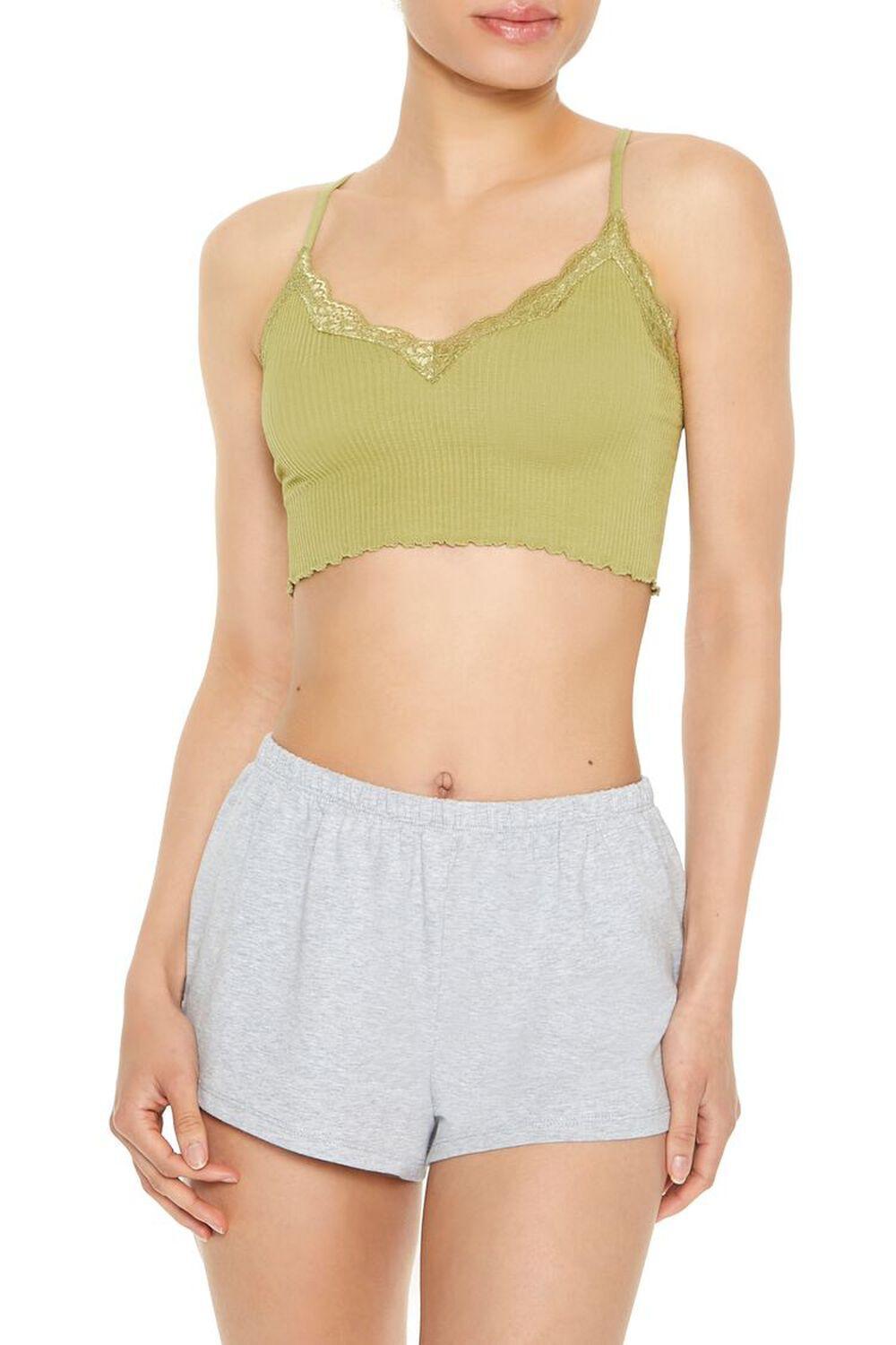 Seamless Lace-Trim Bralette | Forever 21 Product Image