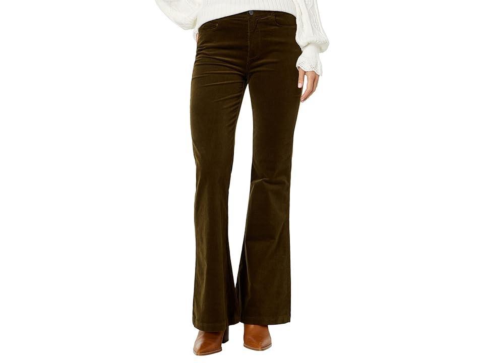 PAIGE Genevieve High Waist Flare Leg Corduroy Pants Product Image