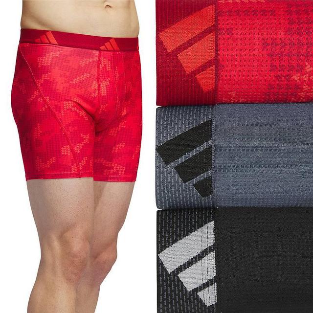 adidas Performance Mesh Graphic Boxer Brief 3-Pack (Digi Camo Better Scarlet/Bright Red/Better Scarlet/Bright Red) Men's Underwear Product Image