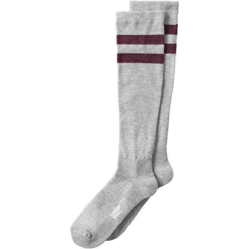 Mens Lands End Performance Compression Socks Gray Grey Product Image