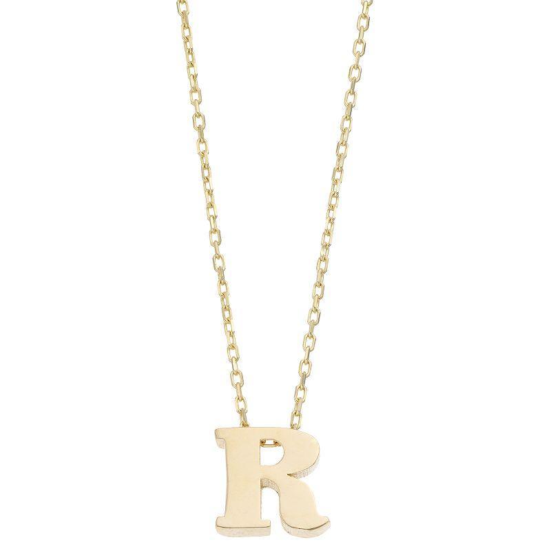 Au Naturale 14k Gold Initial Pendant Necklace, Womens Product Image