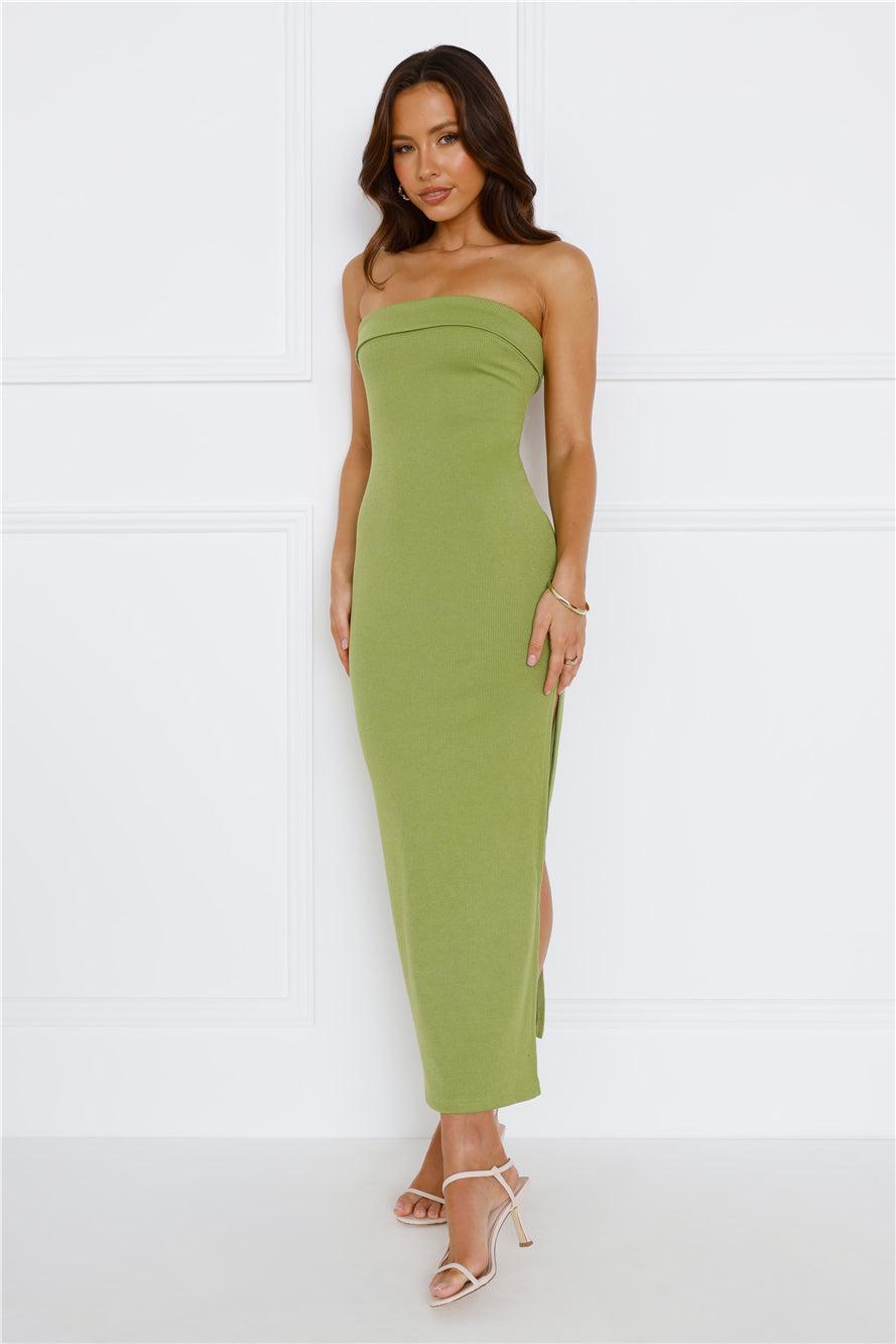 Hot Blooded Maxi Dress Green Product Image