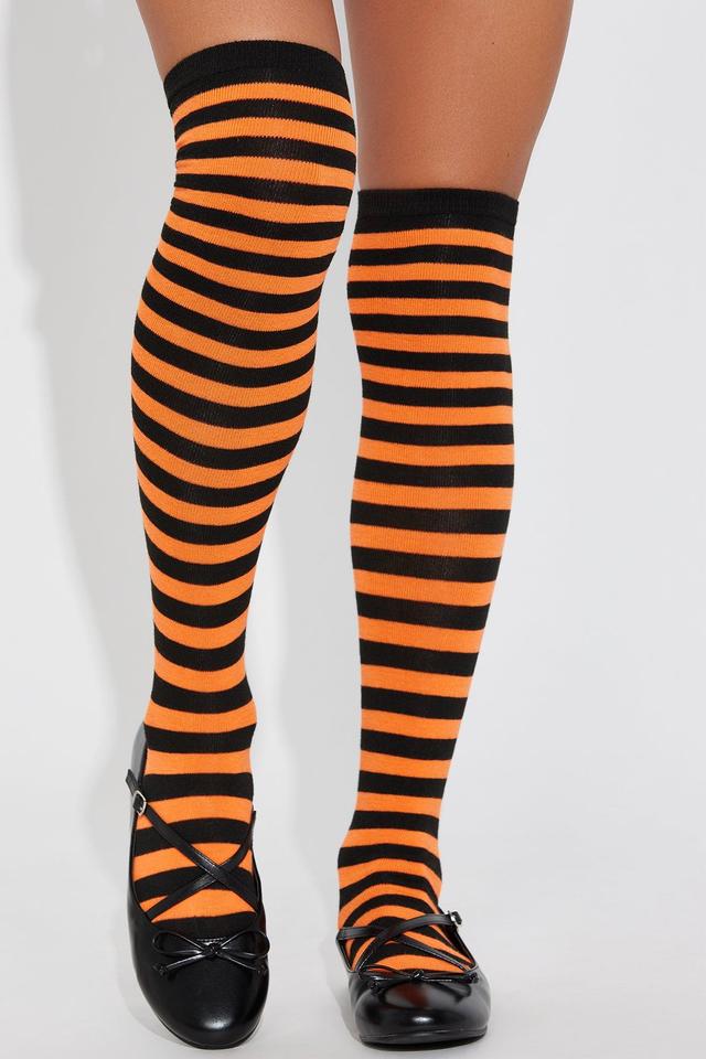 Witch Please Socks - Black/Orange Product Image